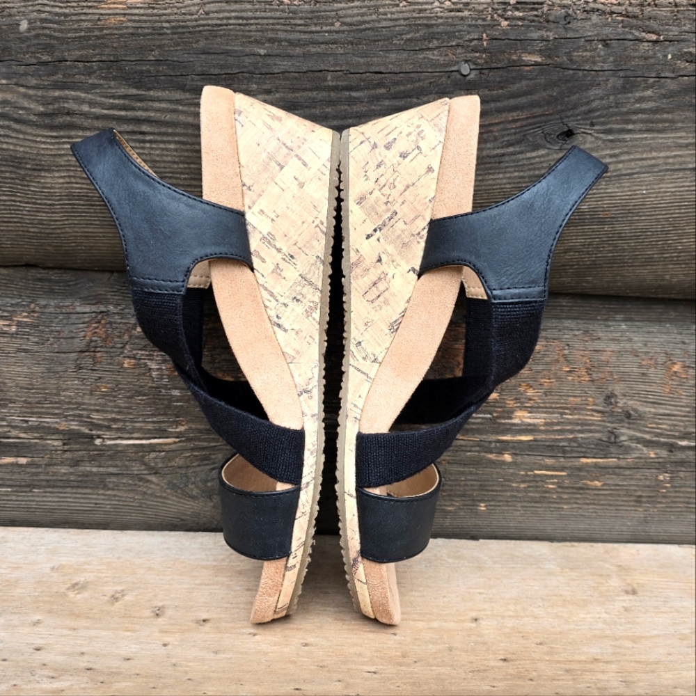Life Stride NEW Mexico Modern Coastal Minimalist Cork Wedge Comfort Sandal 7M - Picture 13 of 16